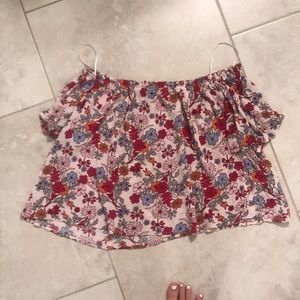 Floral off the shoulder top